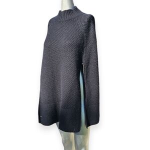 Lauren Ralph Lauren Black Knit Poncho
